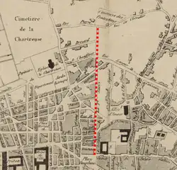 plan de la rue Judaïque vers 1850