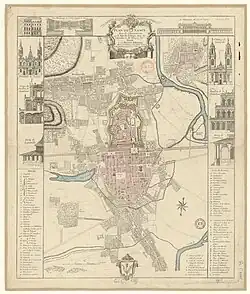 Plan de Nancy après les modifications apportées par Stanislas