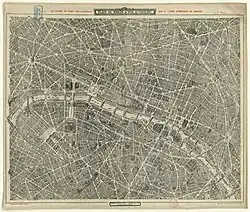 Plan de Paris à vol d'oiseau, dressé par G. Peltier, 1926