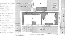 La rue sur une carte du collège Sainte-Barbe entre 1798 et 1838.