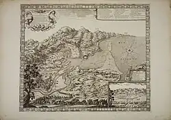 Plan du sieur Beaulieu, ingénieur du Roi, dressé en 1659 et gravé en 1660 en taille douce par Nicolas Cochin, conservé à la Bibliothèque Nationale de Paris, Cabinet des Estampes.