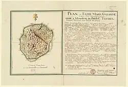 Carte de Marie-Galante accompagné de son mémoire local, par Begorrat de Coullonges, 1775.