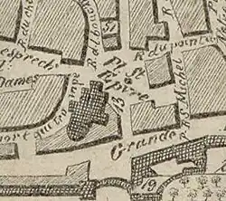 Le plan de la ville de Nancy en 1838.
