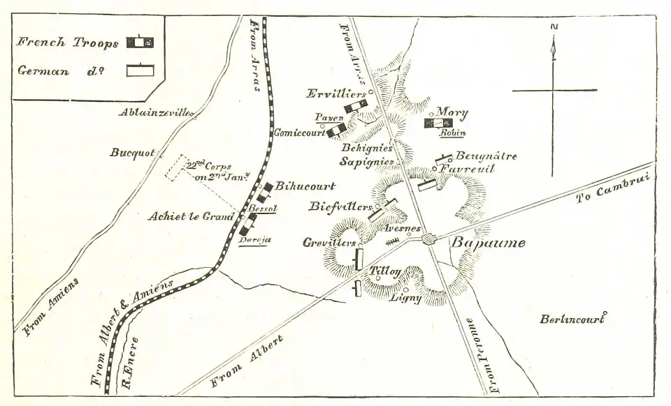 Description de l'image Plan de la bataille de Bapaume (janvier 1871).jpg.