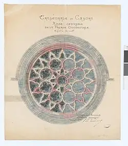 Rose centrale de la façade occidentale, par P. E. Deménieux (1891).