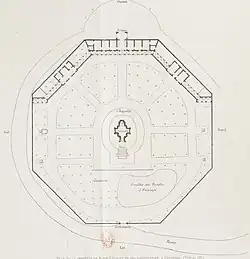 Plan ancien de la chapelle et de son enclos.