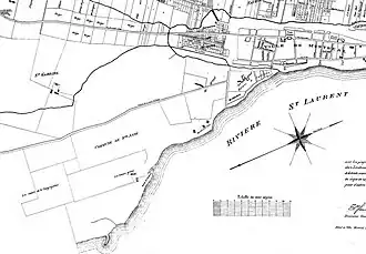 Sur une carte de 1801