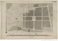 Plan du projet de 1783 de lotissement des marais du Temple.