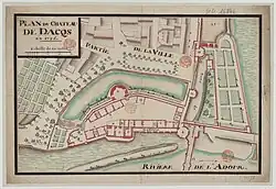 Plan du château en 1725