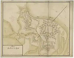 Plan du Fort de Kehl en 1760