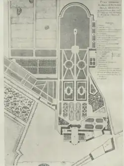 Plan du parc au XVIIIe&nbsp;siècle.