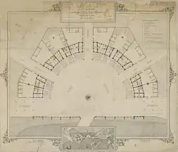 Plans du quartier Saint-Bernard projeté et en partie exécuté par Adrien-Léon Lacordaire en 1841