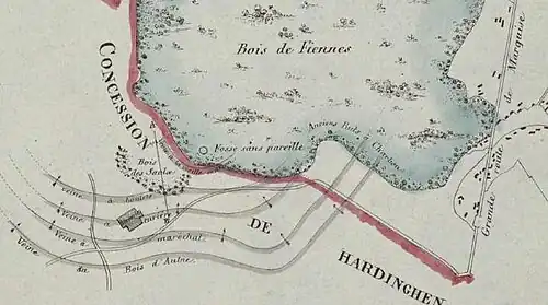 Plan figuratif des mines de houille et verrerie.