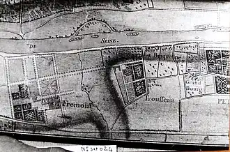 Plan d'intendance du château de Fromont. XVIIIe&nbsp;siècle.