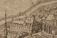 sur le plan Mérian de 1635,