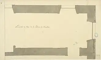 Plan de la moitié de la galerie, Stockholm, NMH THC 5954.