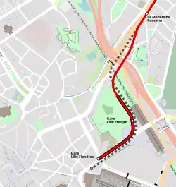 Plan des voies en 1994.