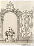 Planche 7 du Recueil, Description détaillée des deux grandes grilles de fer posées aux angles de la Place Royale (actuelle place Stanislas)