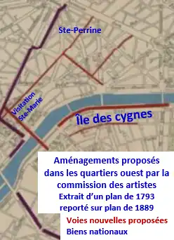 Plans des artistes quartiers ouest