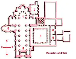 Plan d'un monastère.