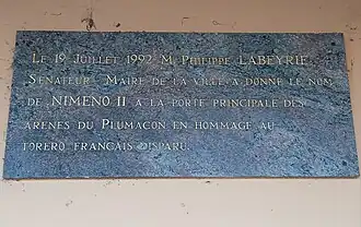 Plaque inaugurale du 19 juillet 1992.