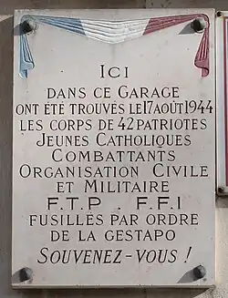 Plaque au no&nbsp;65.