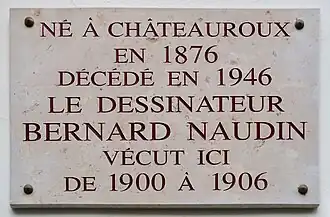 Plaque au no&nbsp;13 bis.