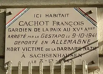 Plaque au no&nbsp;129.