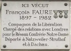 Plaque au no&nbsp;167.