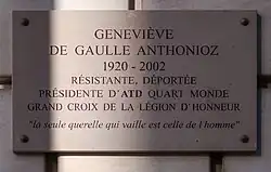 Plaque au no&nbsp;4.