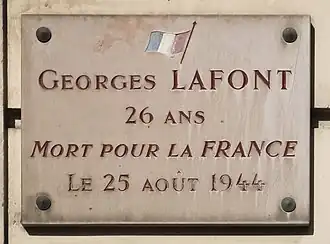 Plaque au no&nbsp;18.