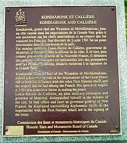 Kondiaronk et Callière