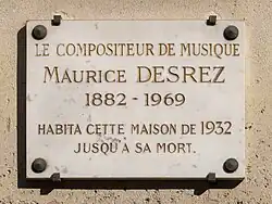 Plaque au no&nbsp;39.