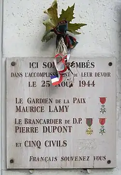 Morts de la Libération de Paris.