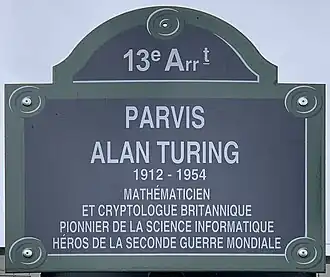 Plaque de rue.