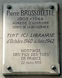 Plaque au 89 rue de la Pompe (Paris).