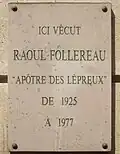 Plaque au 46 rue du Général-Delestraint (Paris).