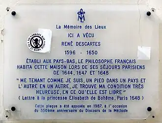 Plaque commémorative.
