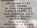 Plaque Robert Rabatel et René Tuberga déportés en juin 1944, 32 Rue du Dauphiné (Lyon)