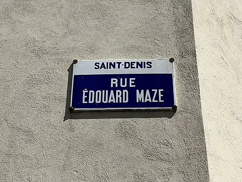 La rue Édouard-Mazé à Saint-Denis.