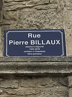 Pierre Billaux, résistant-déporté, 1925-2018, coiffeur à Chambois, libre-penseur