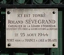 Plaque au no&nbsp;43.