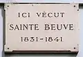 Plaque 2 cour du Commerce-Saint-André (Paris), où il vécut de 1831 à 1841.