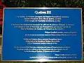 Plaque commémorative rappelant les 400 ans de présence française en Ontario.