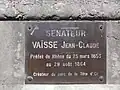 Plaque Claude-Marius Vaïsse (avec un prénom erroné).