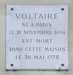 Plaque au no&nbsp;27.