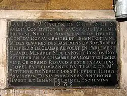 Plaque commémorative du regard.