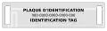 Plaque d'identification rectangulaire