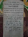 Plaque en hommage à Léon Rautureau dans la Basilique-cathédrale de l'Immaculée-Conception de Castries.