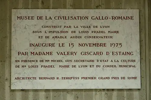 Plaque d'inauguration